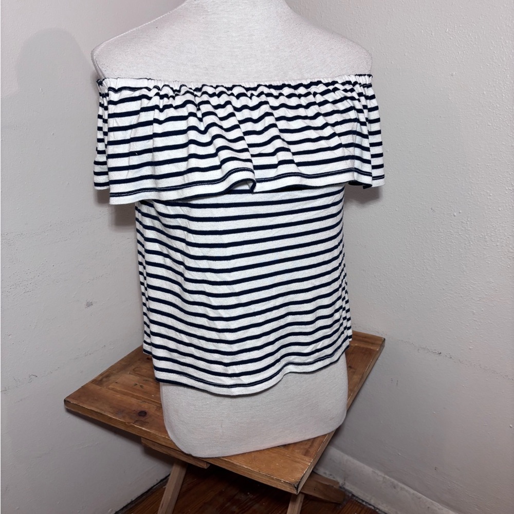 Splendid Ruffle Striped Top - Picture 4 of 10